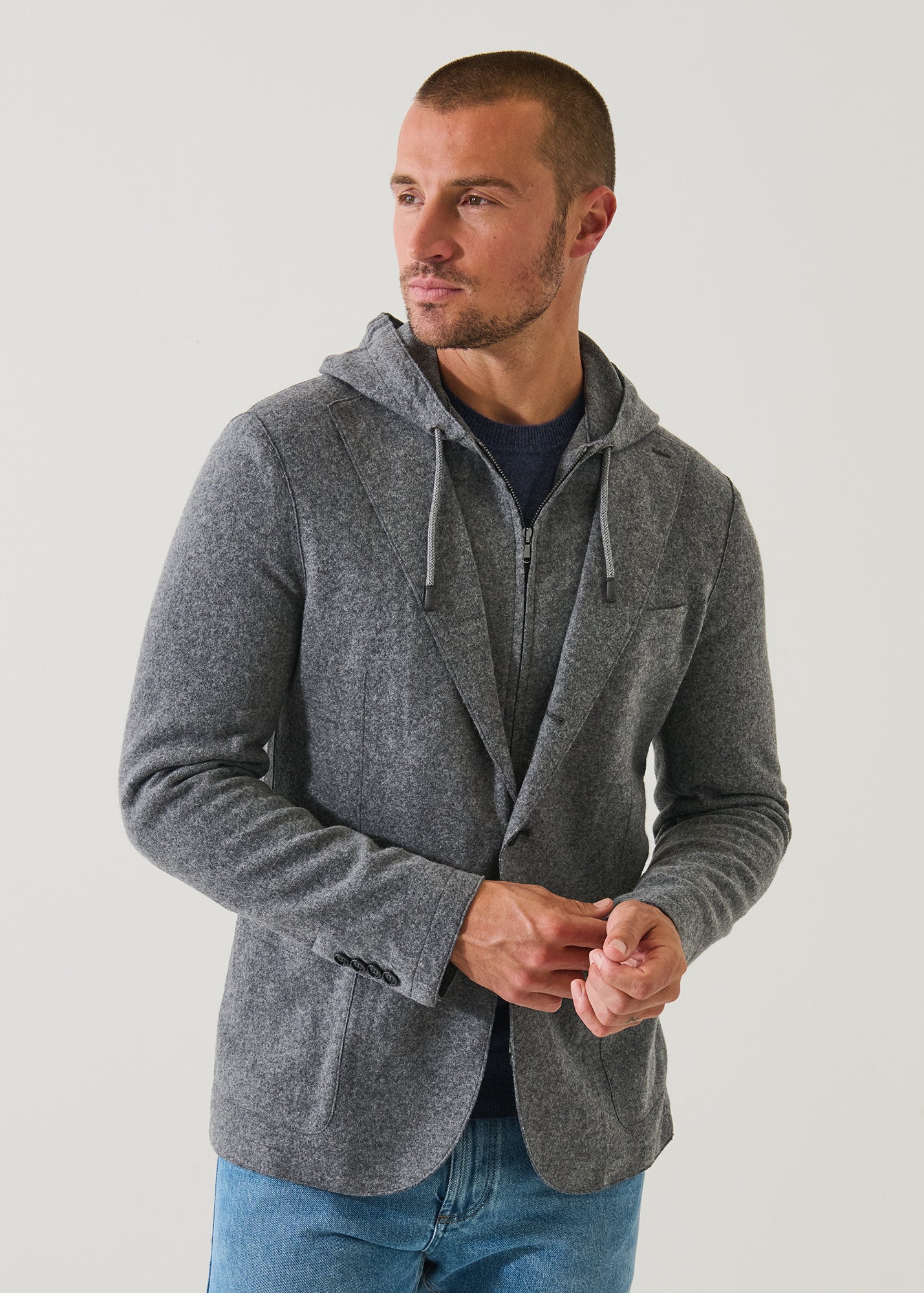 Wool Hooded Blazer