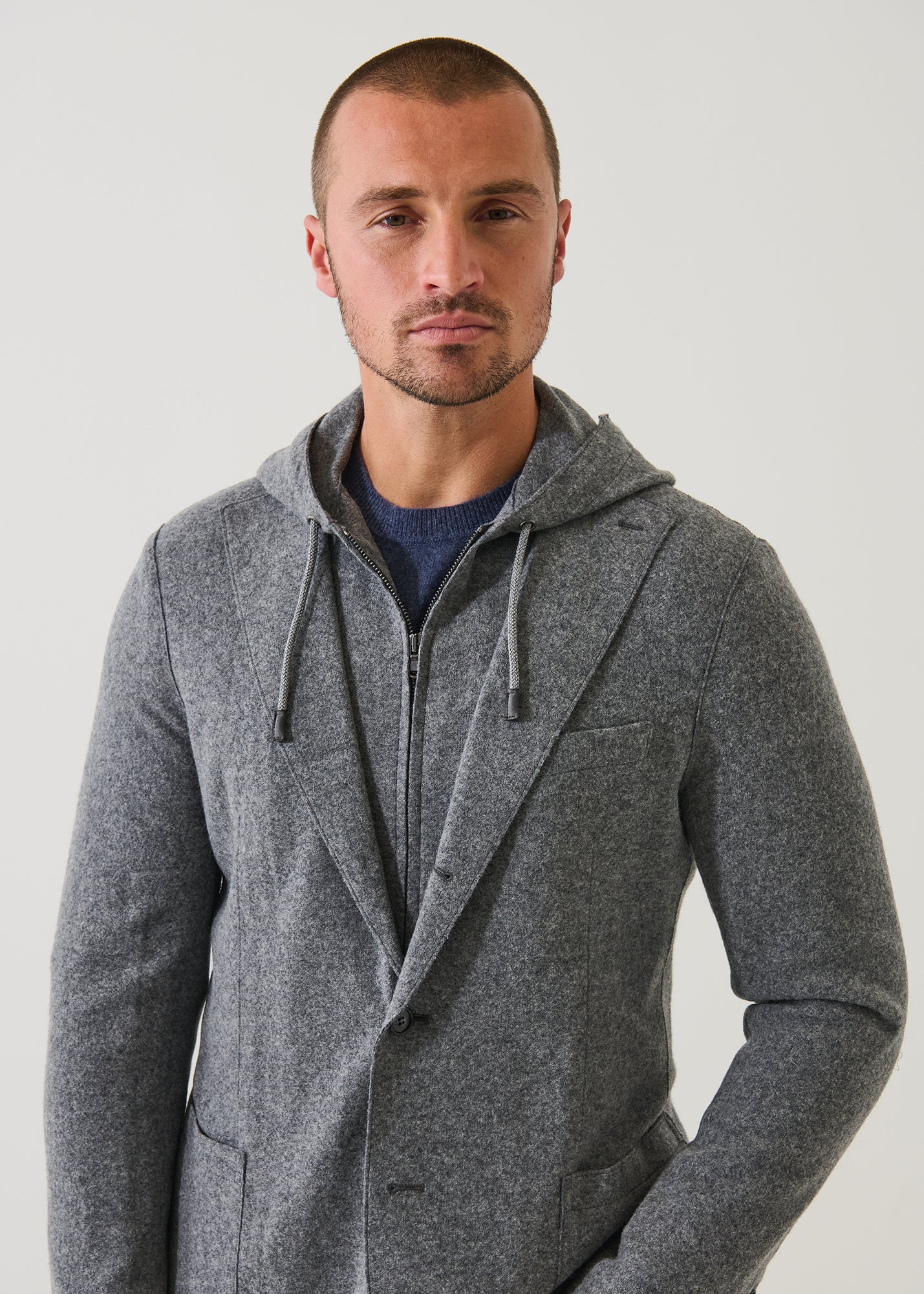 Wool Hooded Blazer