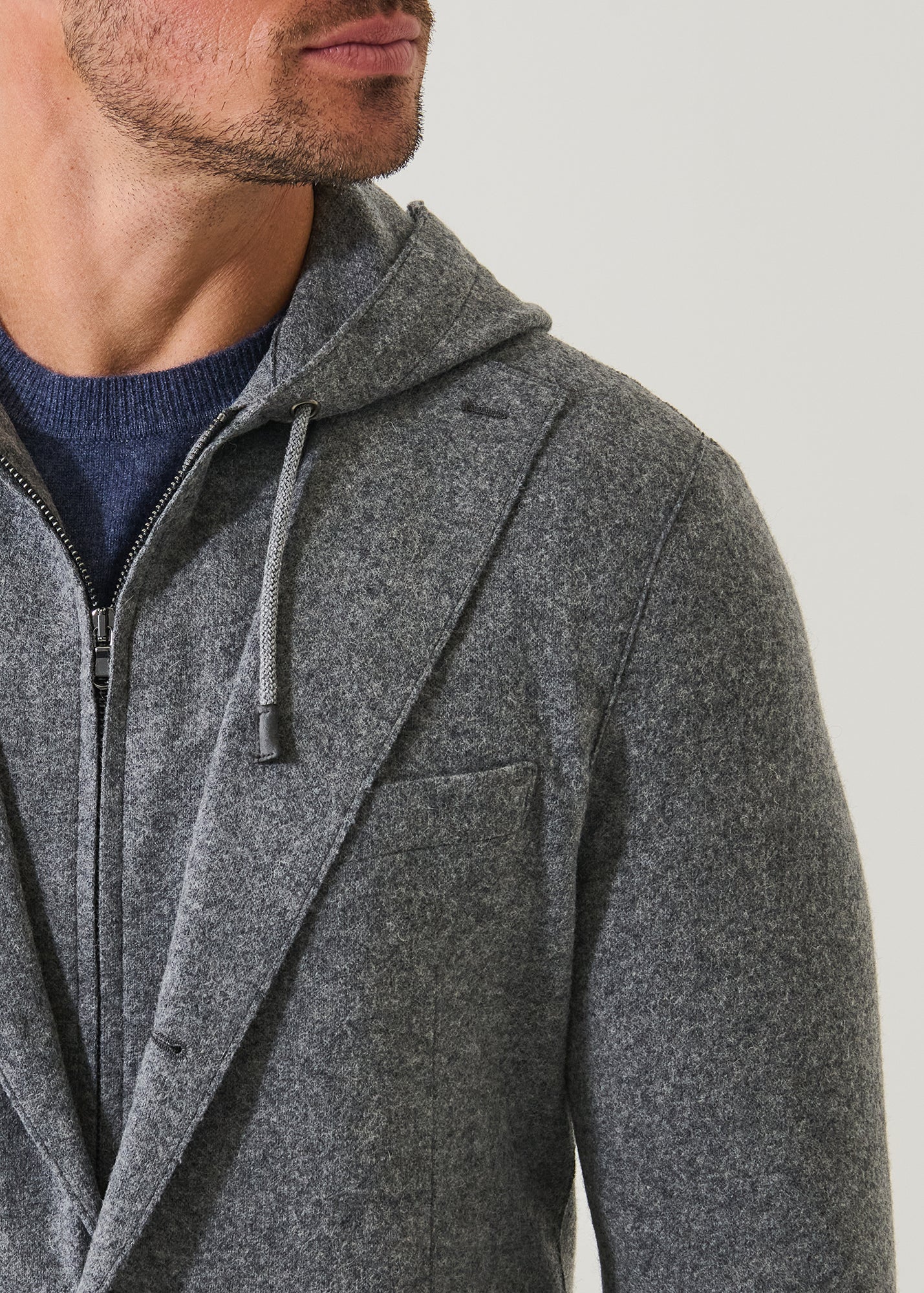 Wool Hooded Blazer