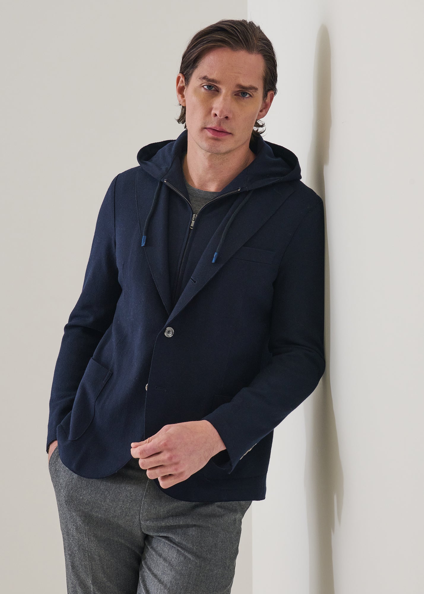 Wool Knit Removable Hood Blazer - PATRICK ASSARAF