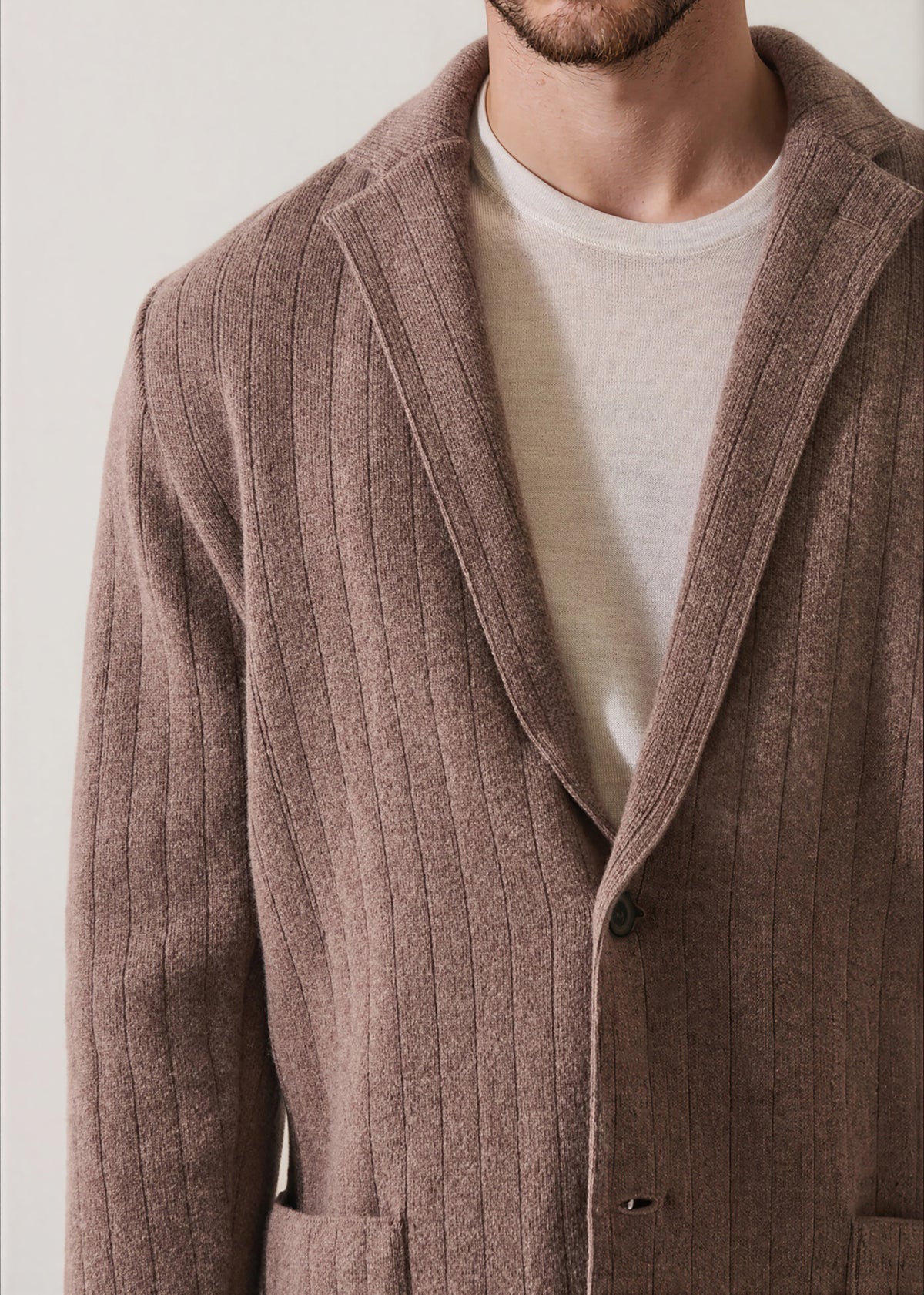 Merino-Cashmere Drop Needle Knit Blazer - PATRICK ASSARAF
