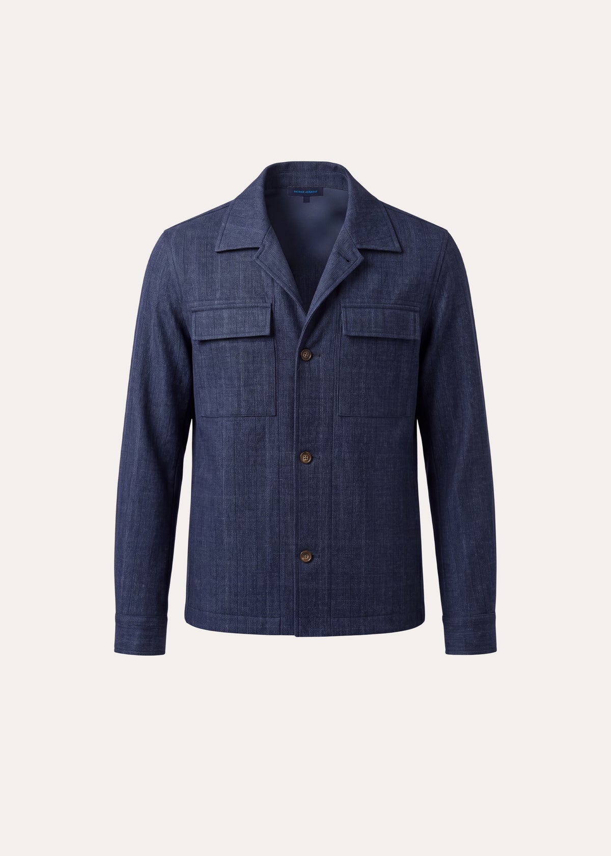 Prince of Wales Check Wool Stretch Utility Overshirt - PATRICK ASSARAF