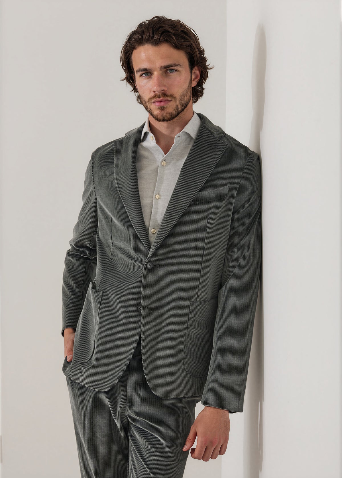 Cotton Wool Stretch Corduroy Blazer - PATRICK ASSARAF