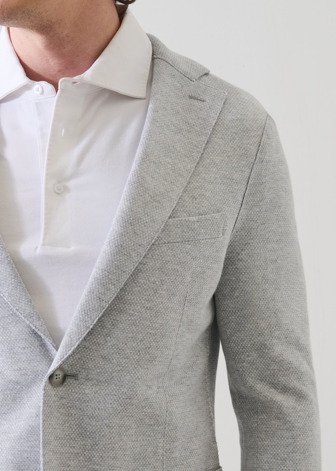 Cotton-Blend Textured Raw Edge Blazer - PATRICK ASSARAF