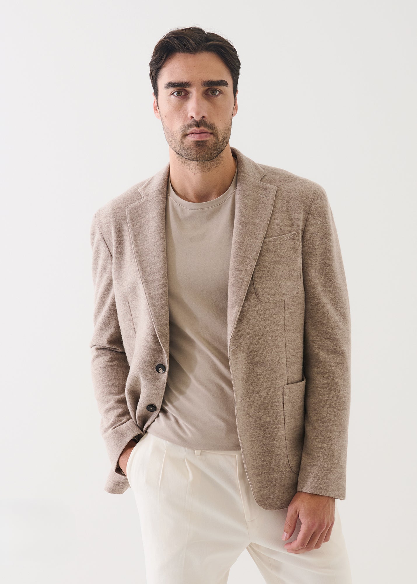 Double Face Wool Two Button Blazer - PATRICK ASSARAF