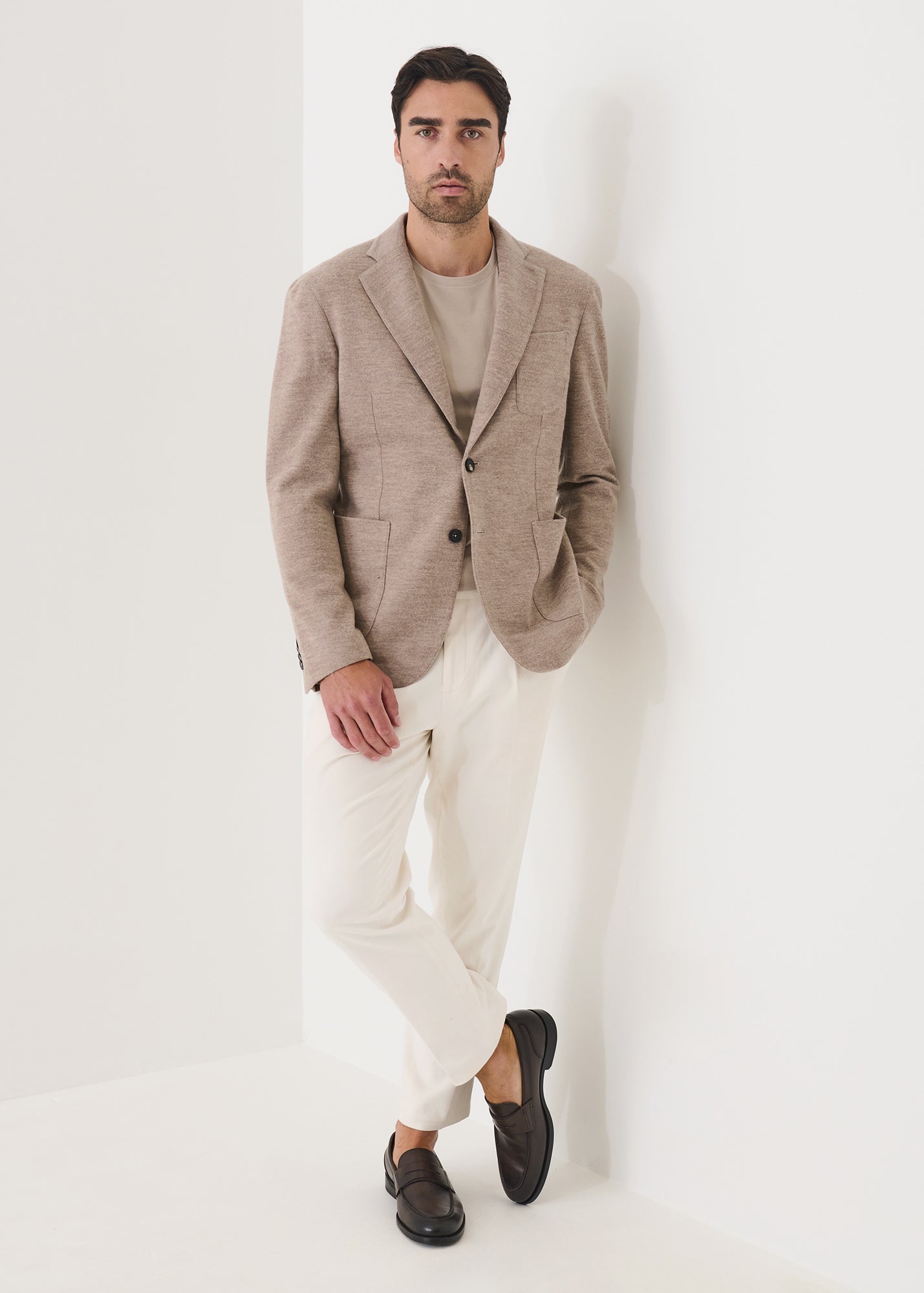 Double Face Wool Two Button Blazer - PATRICK ASSARAF