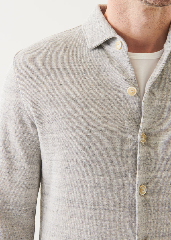 LINEN COTTON BLEND SHIRT JACKET | PATRICK ASSARAF.