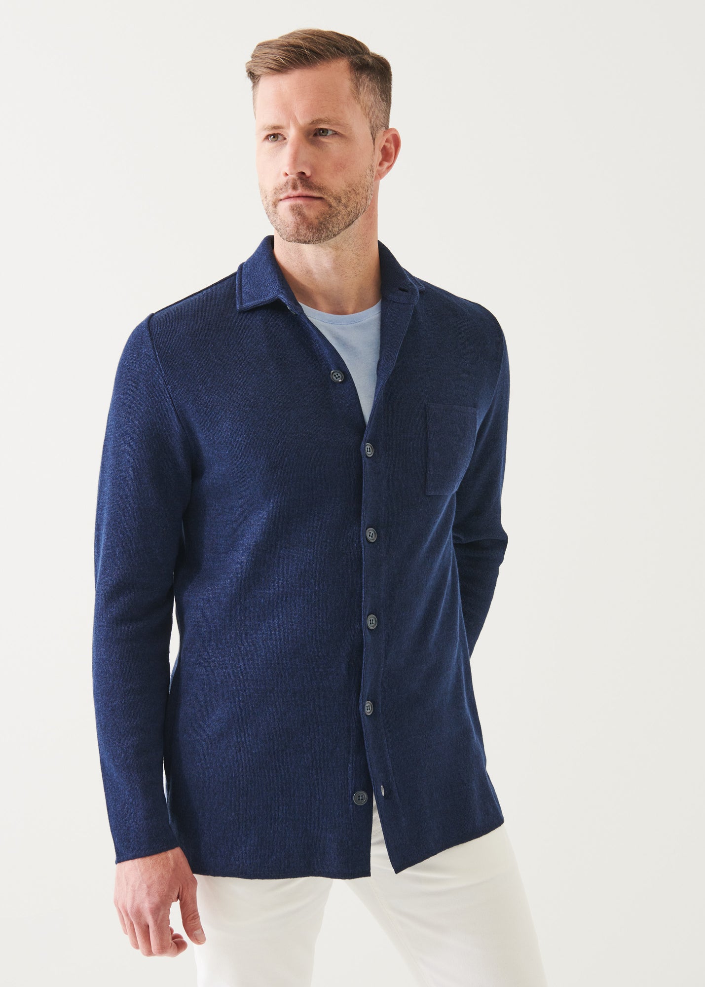 LINEN COTTON BLEND SHIRT JACKET | PATRICK ASSARAF.