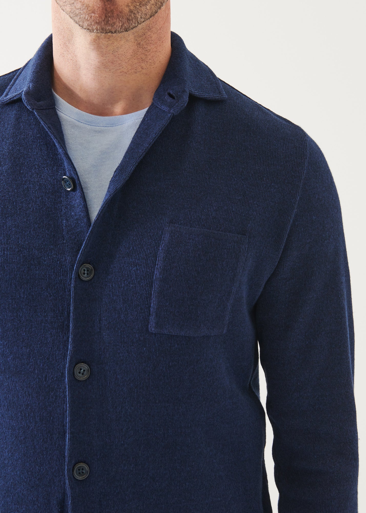 LINEN COTTON BLEND SHIRT JACKET | PATRICK ASSARAF.
