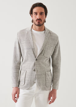 LINEN COTTON BLEND BLAZER