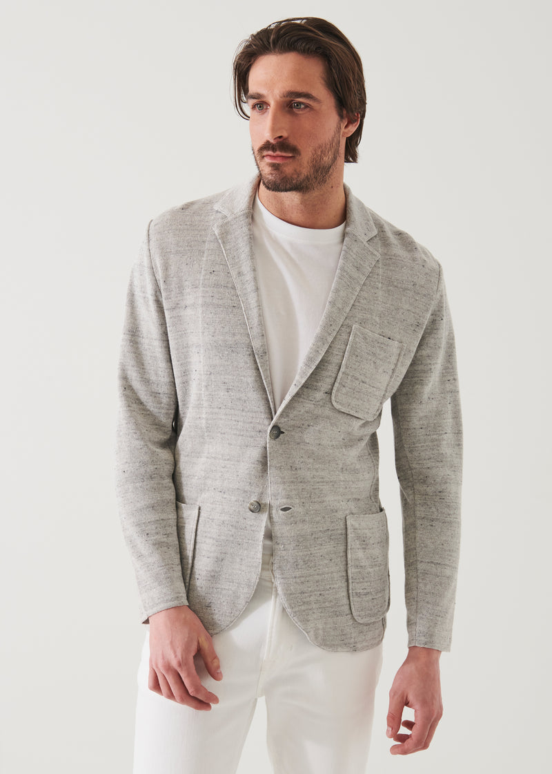 LINEN COTTON BLEND BLAZER