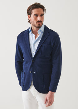 LINEN COTTON BLEND BLAZER