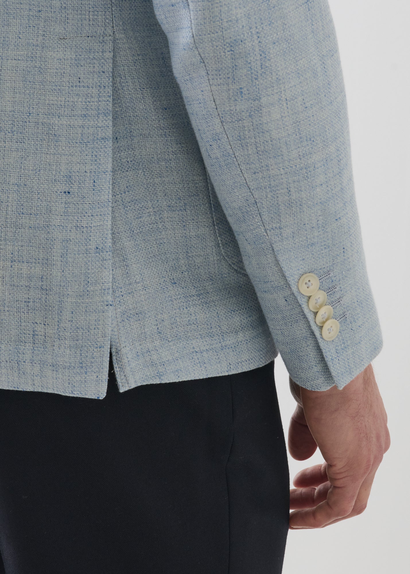 Linen-Wool Basketweave Blazer - PATRICK ASSARAF