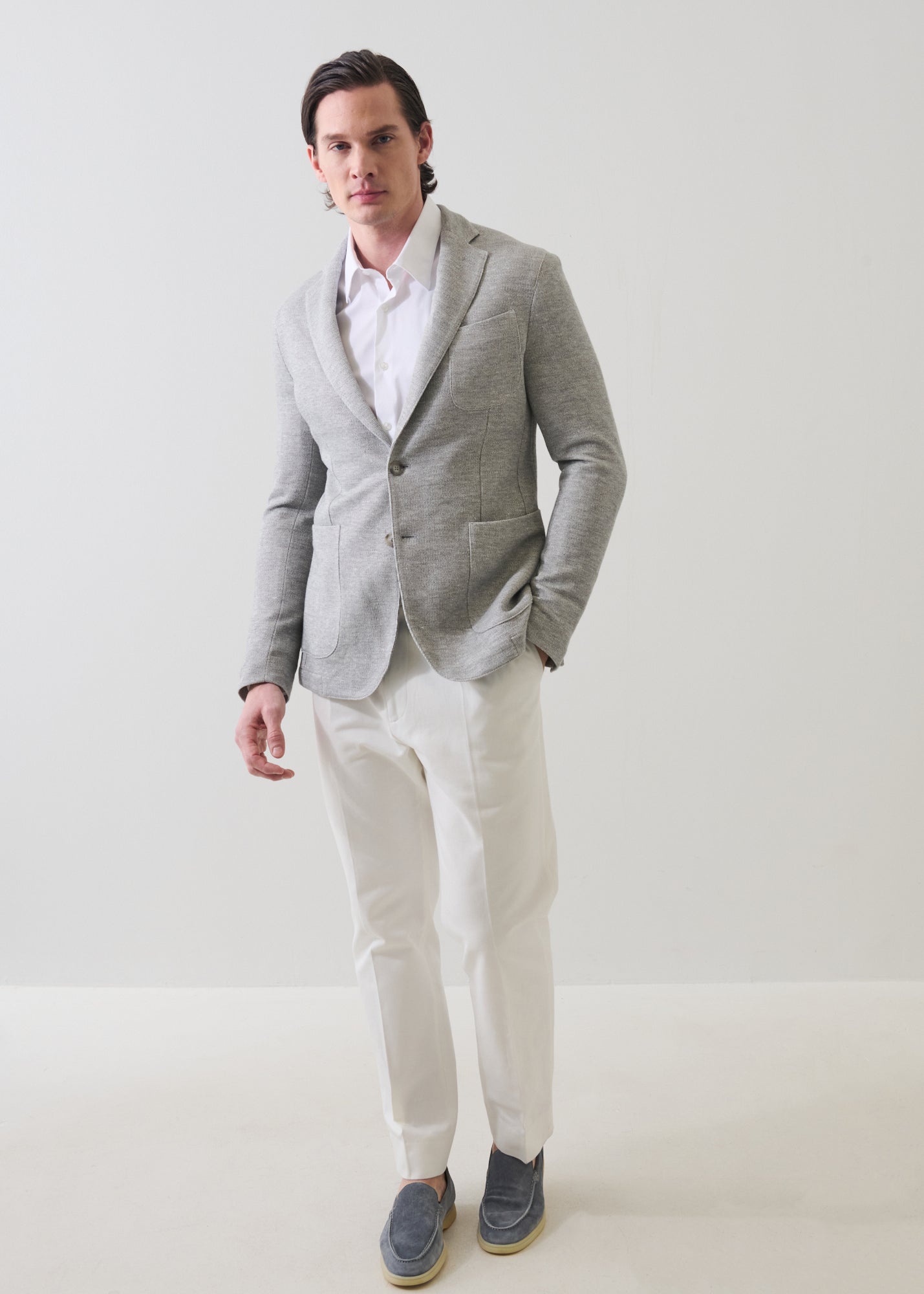 Double Face Cotton-Linen Knit Blazer - PATRICK ASSARAF
