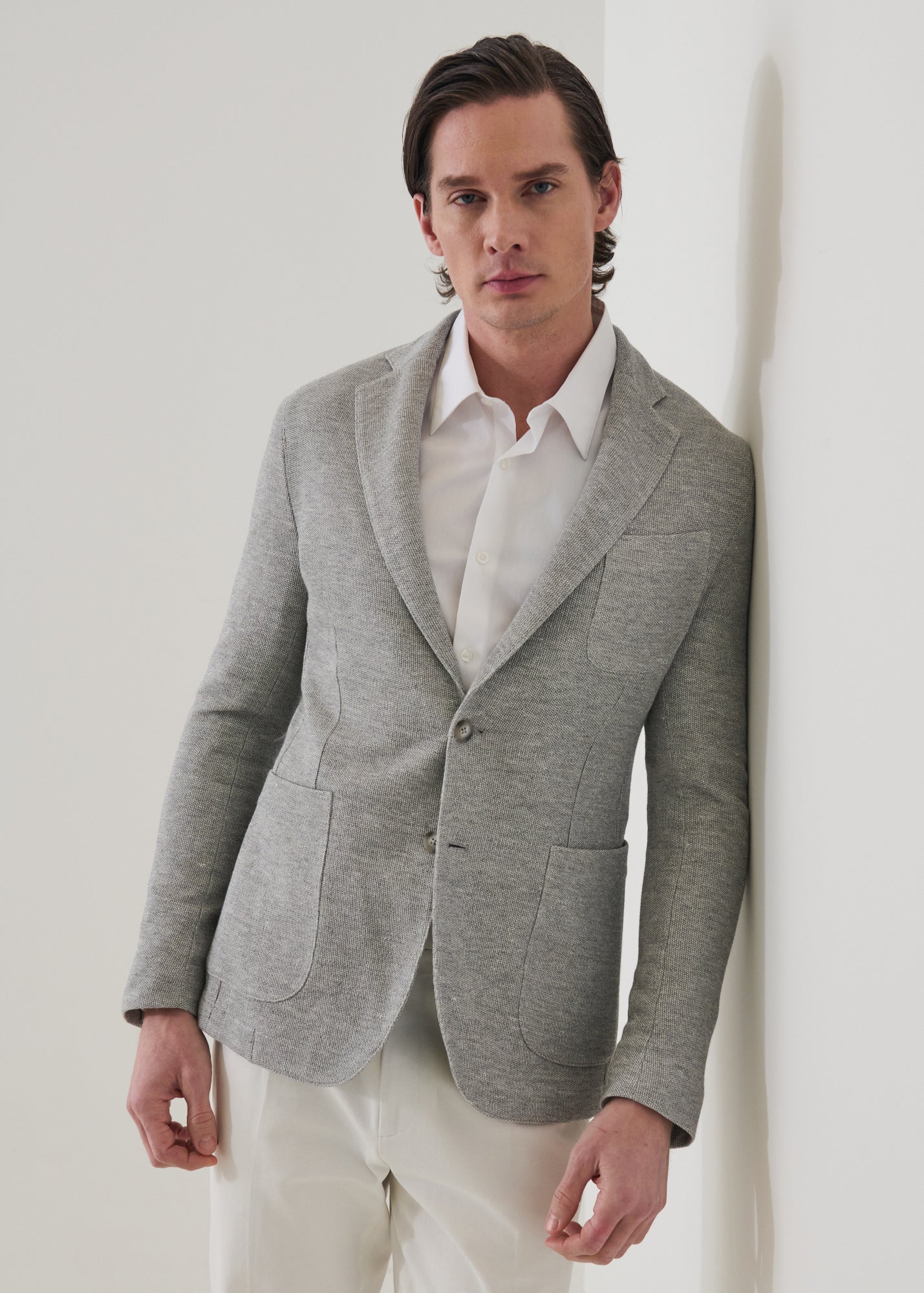 Double Face Cotton-Linen Knit Blazer - PATRICK ASSARAF