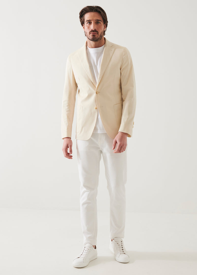 Cotton Stretch Two-Button Blazer