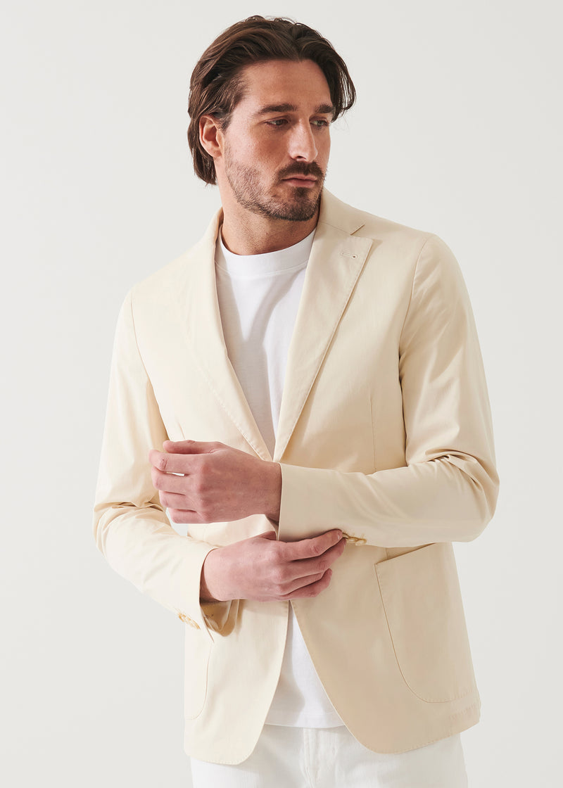 Cotton Stretch Two-Button Blazer