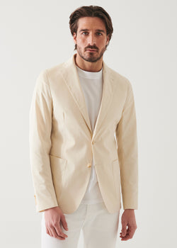 Cotton Stretch Two-Button Blazer