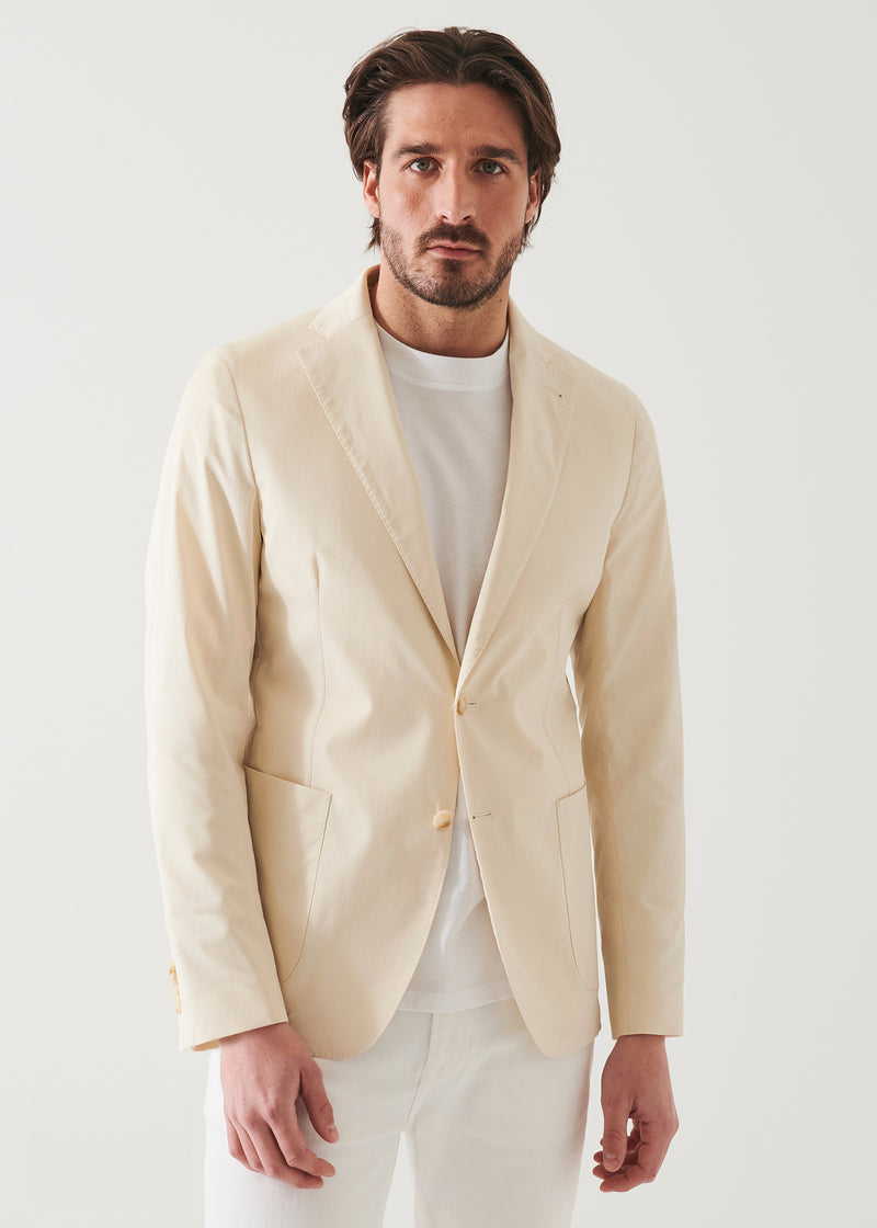 Cotton Stretch Two-Button Blazer