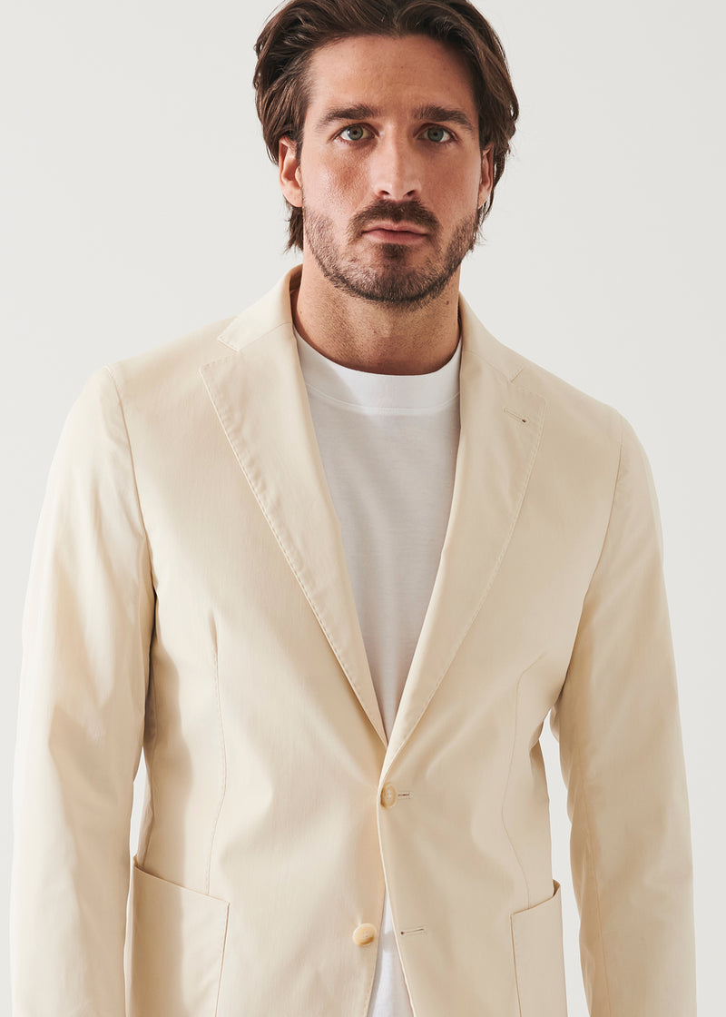 Cotton Stretch Two-Button Blazer