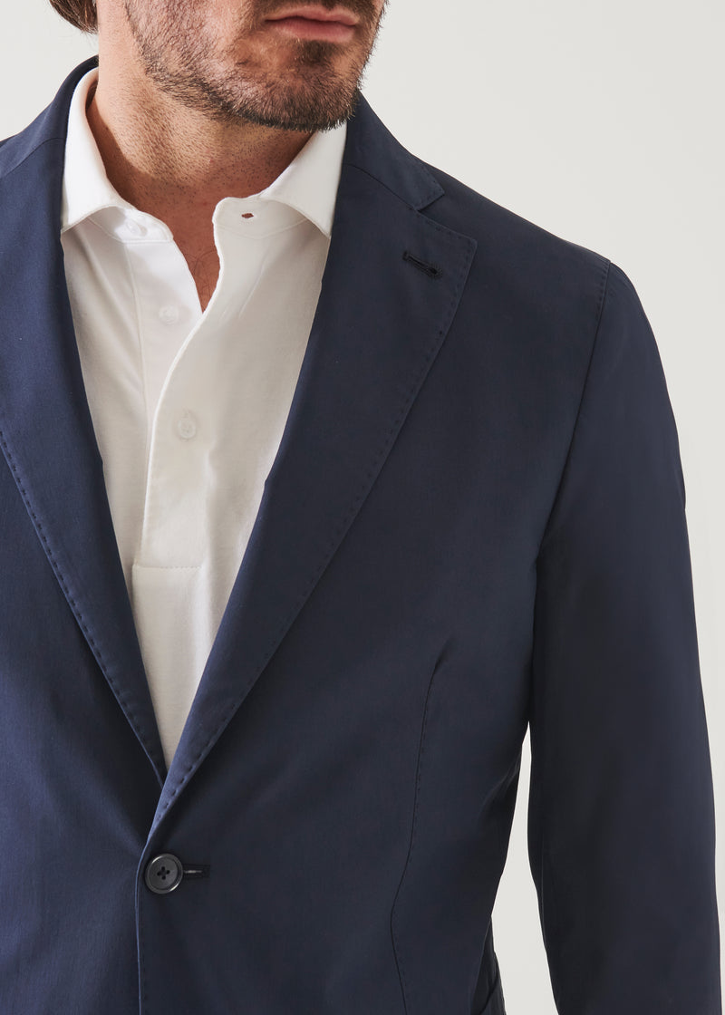 Cotton Stretch Two-Button Blazer