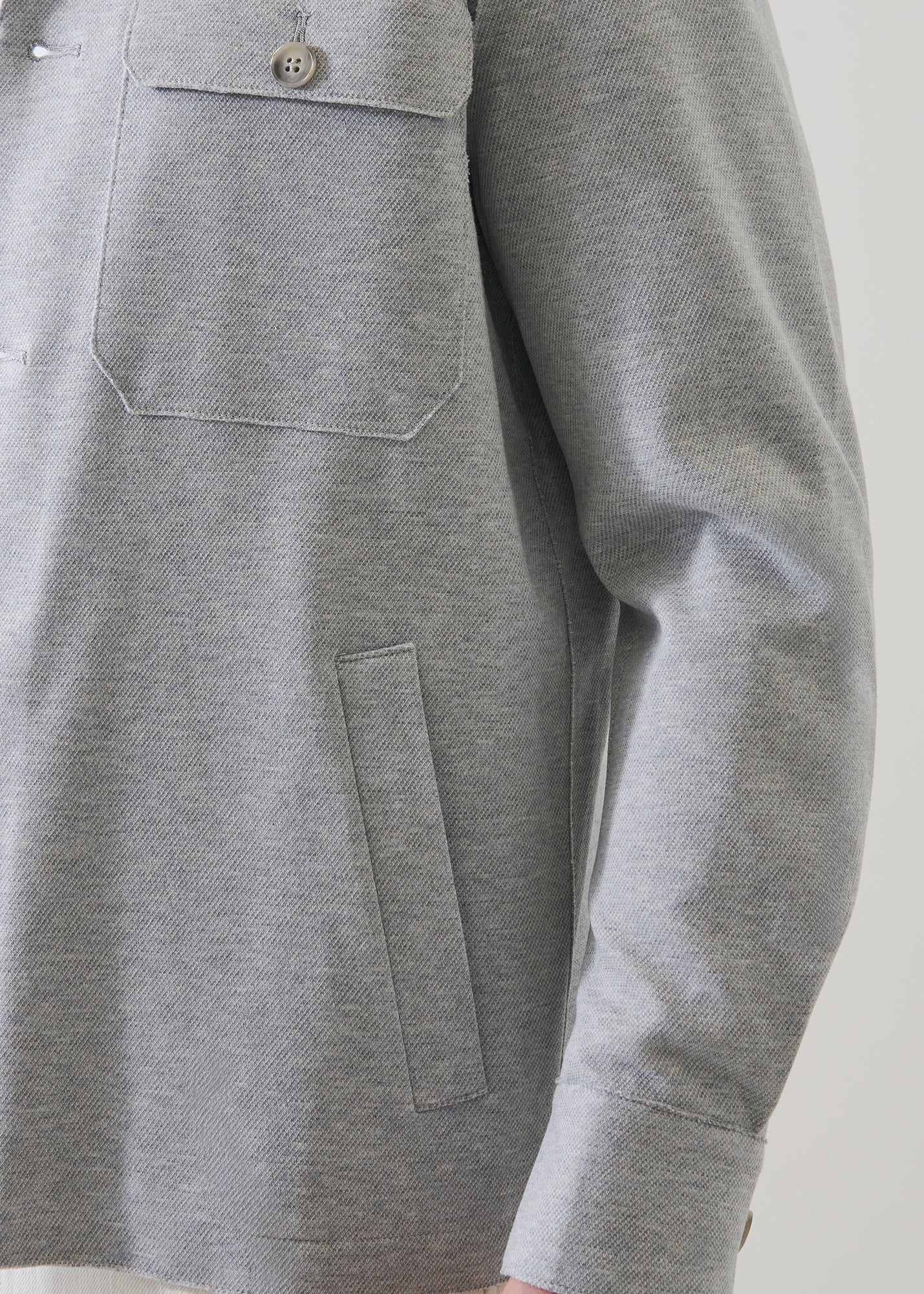 Textured Knit Shirt Jacket - PATRICK ASSARAF