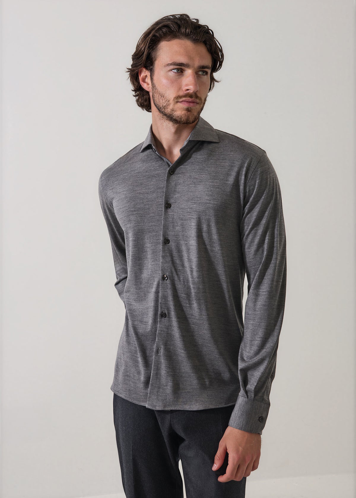 Superfine Wool Knit Shirt - PATRICK ASSARAF