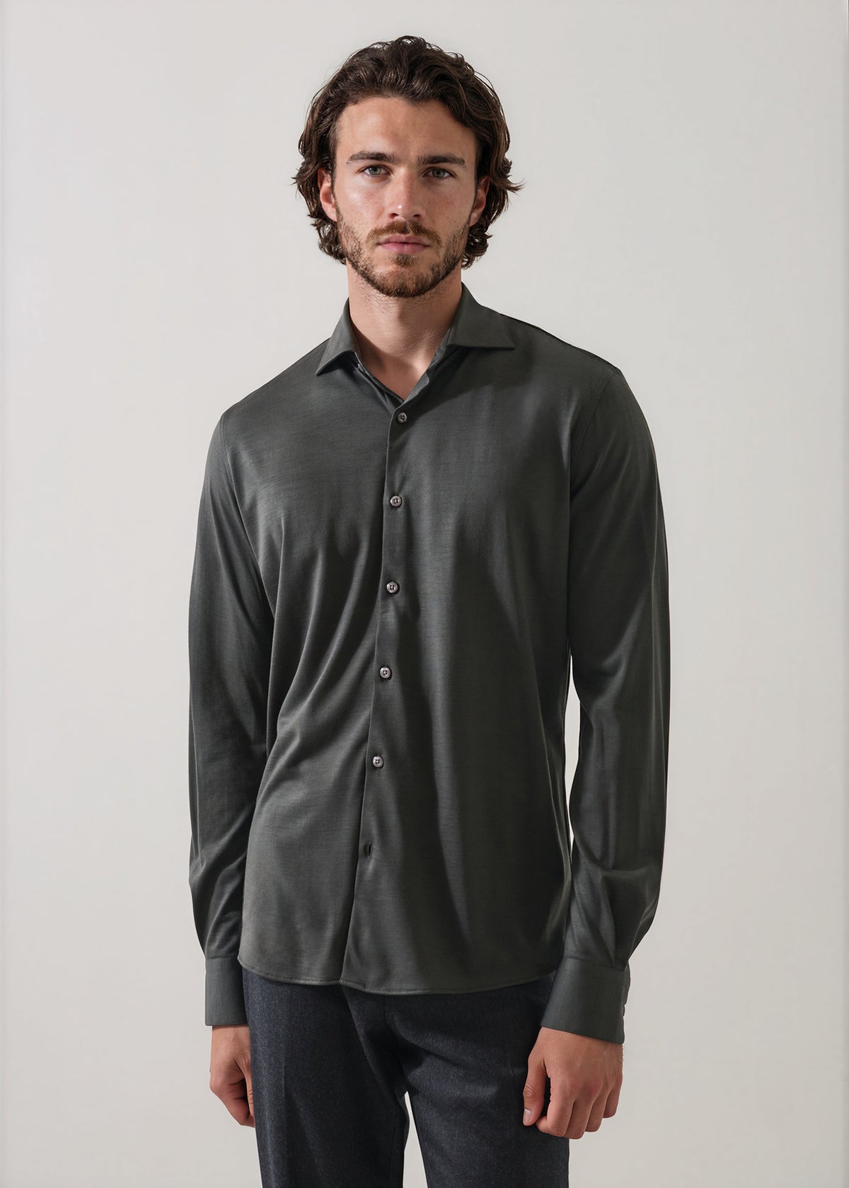 Superfine Wool Knit Shirt - PATRICK ASSARAF