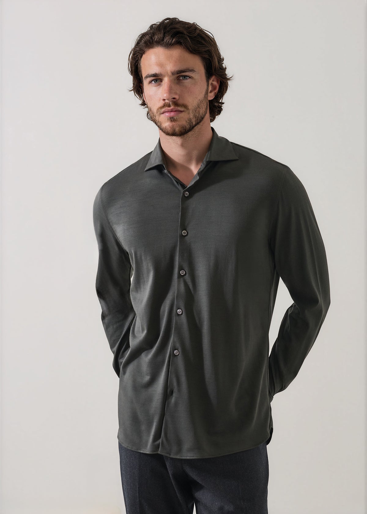 Superfine Wool Knit Shirt - PATRICK ASSARAF