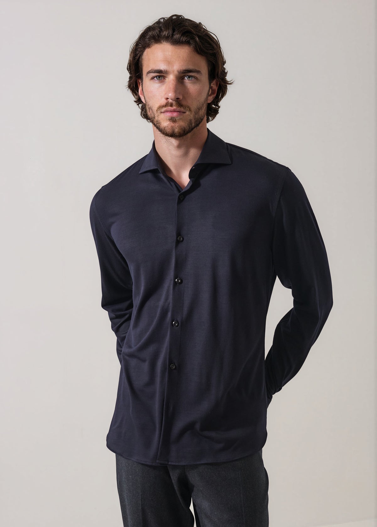 Superfine Wool Knit Shirt - PATRICK ASSARAF