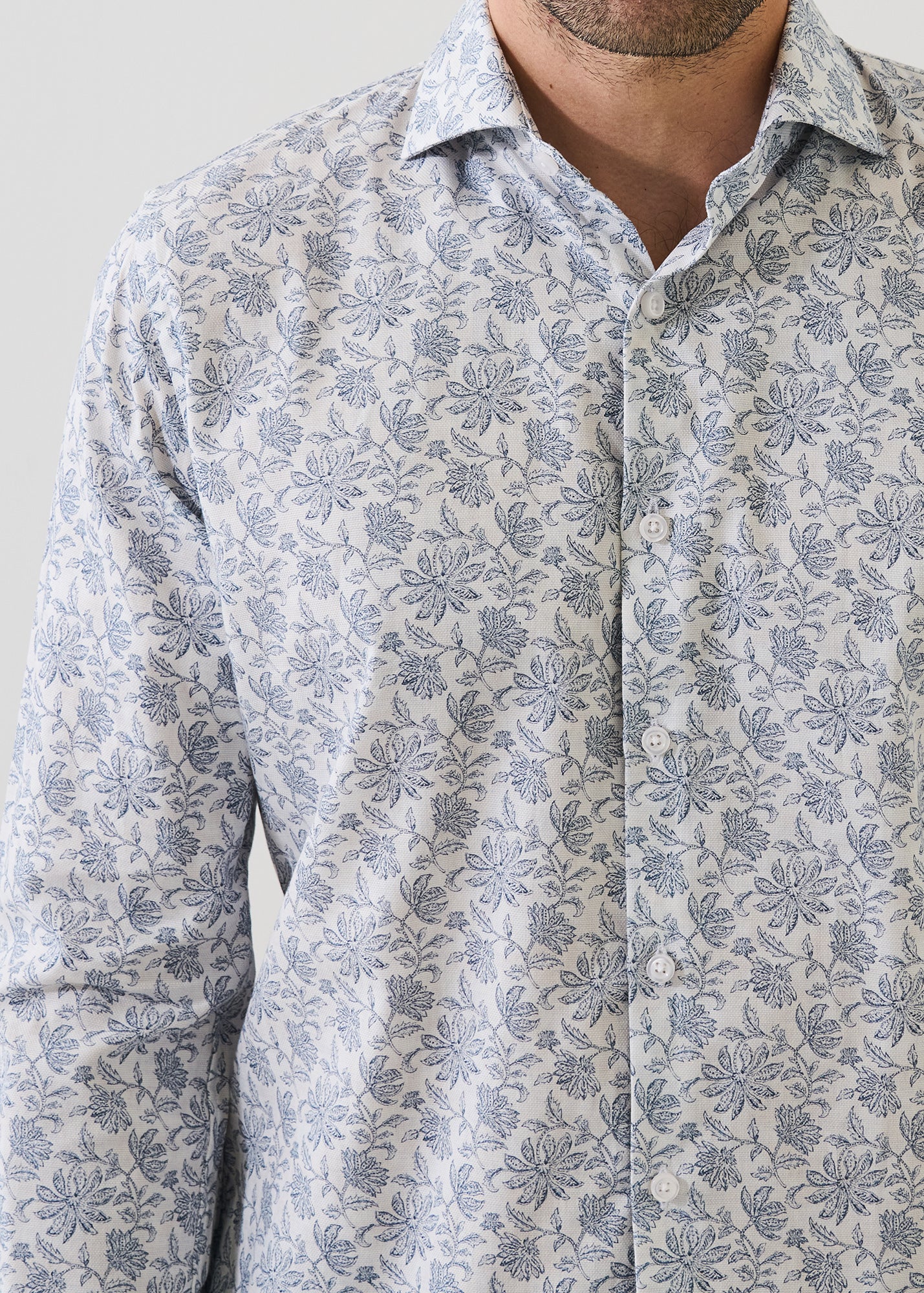 Botanical Print Cotton Shirt