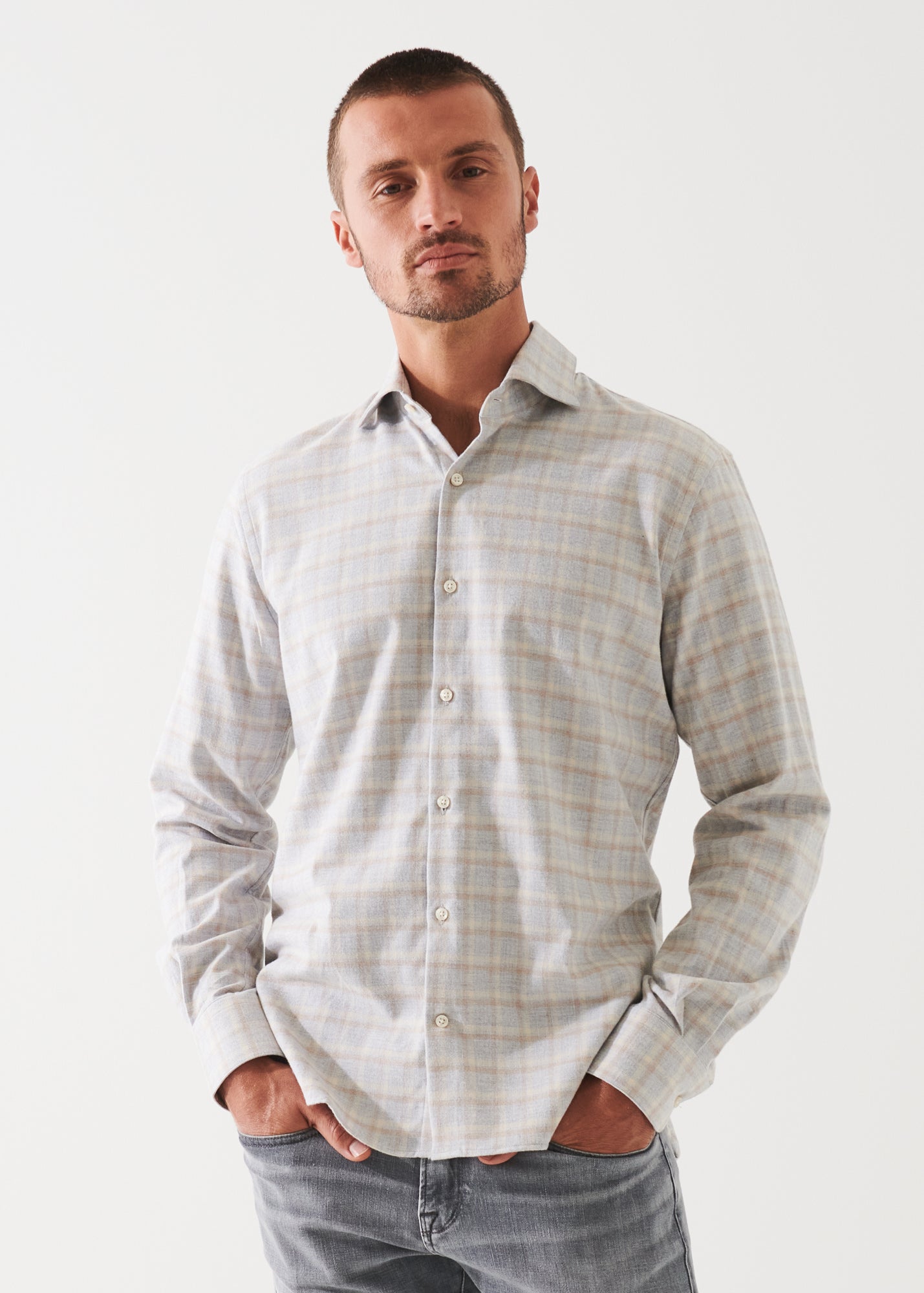 CHECKED FLANNEL COTTON SHIRT | PATRICK ASSARAF.
