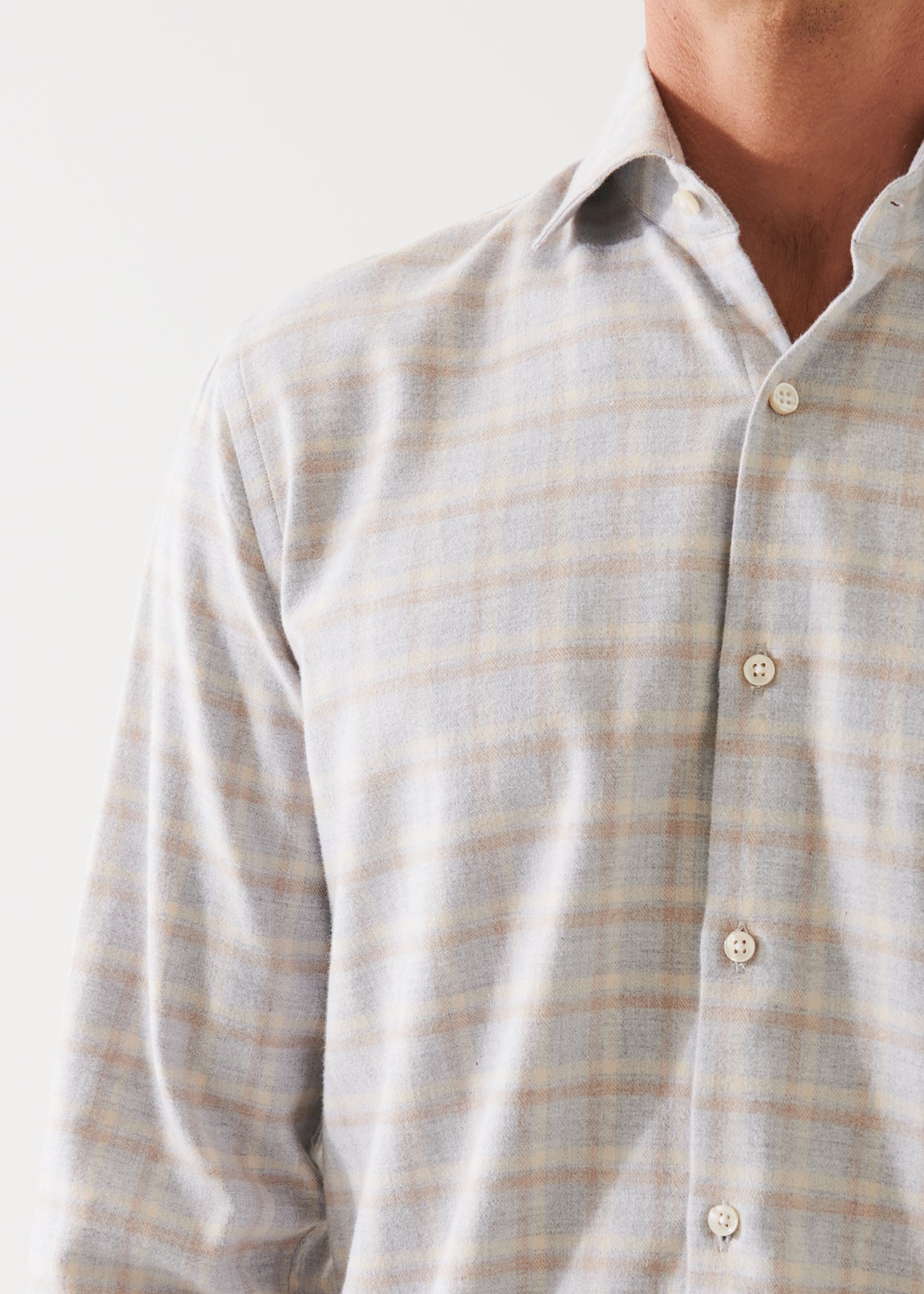 CHECKED FLANNEL COTTON SHIRT | PATRICK ASSARAF.