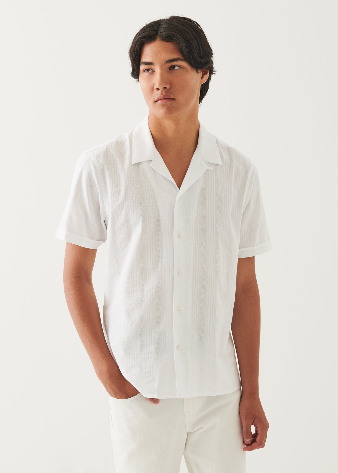 Cotton Camp Collar Shirt
