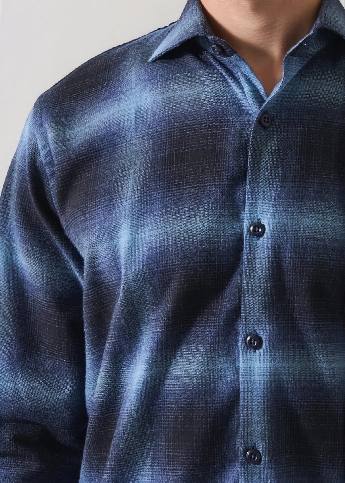 Ombre Check Shirt - PATRICK ASSARAF