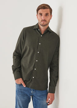 MELANGE FLANNEL SHIRT | PATRICK ASSARAF.