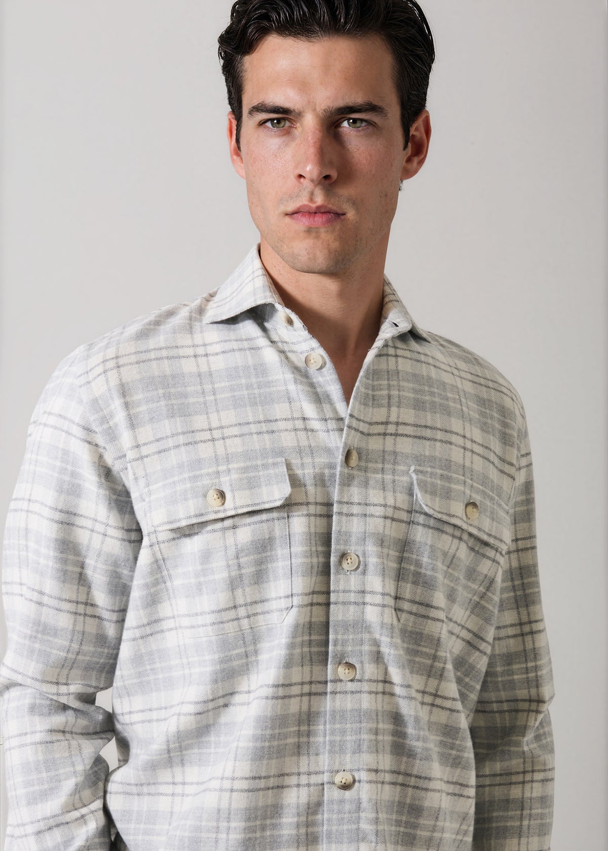 Flannel Plaid Overshirt - PATRICK ASSARAF