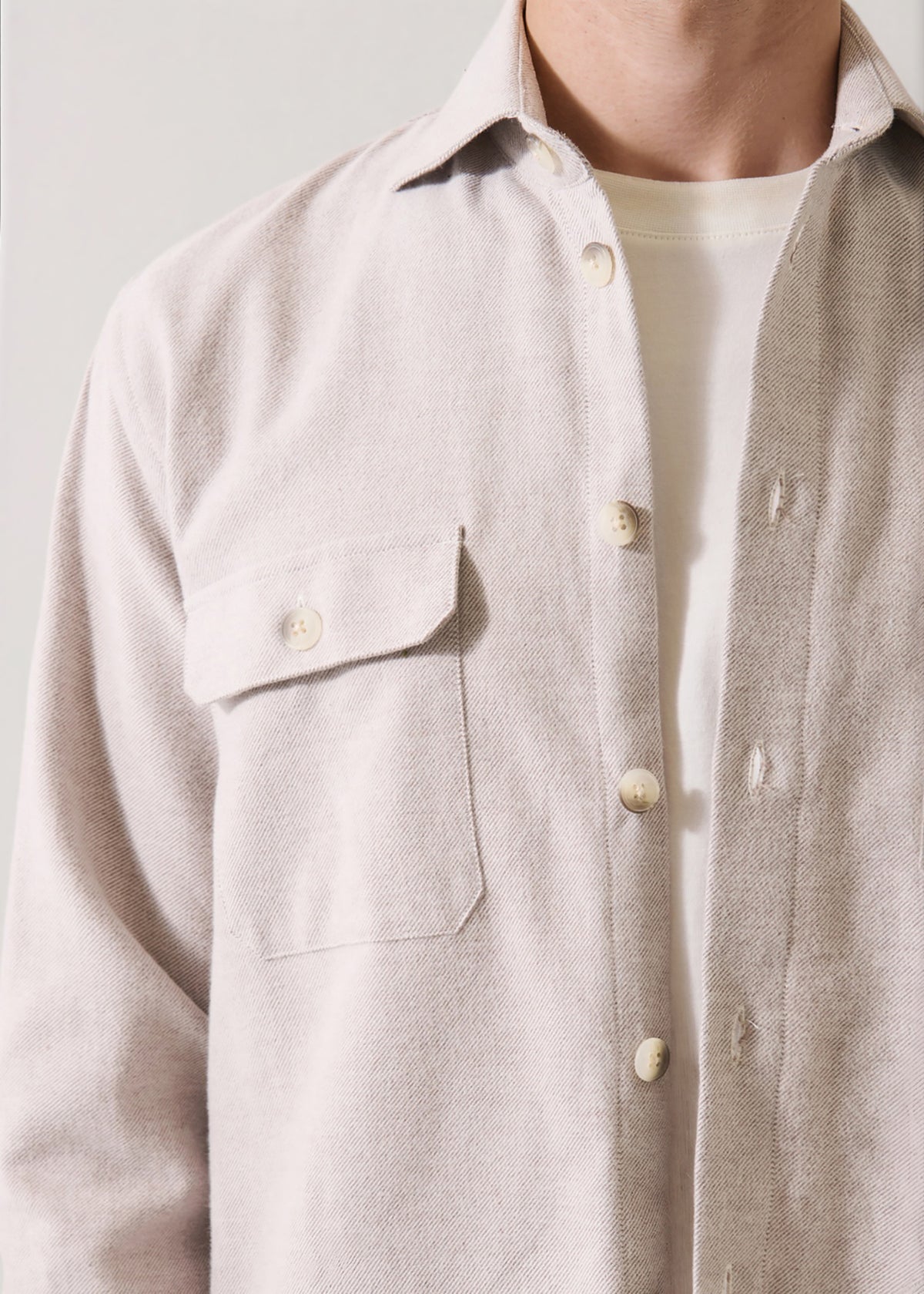 Flannel Twill Overshirt - PATRICK ASSARAF