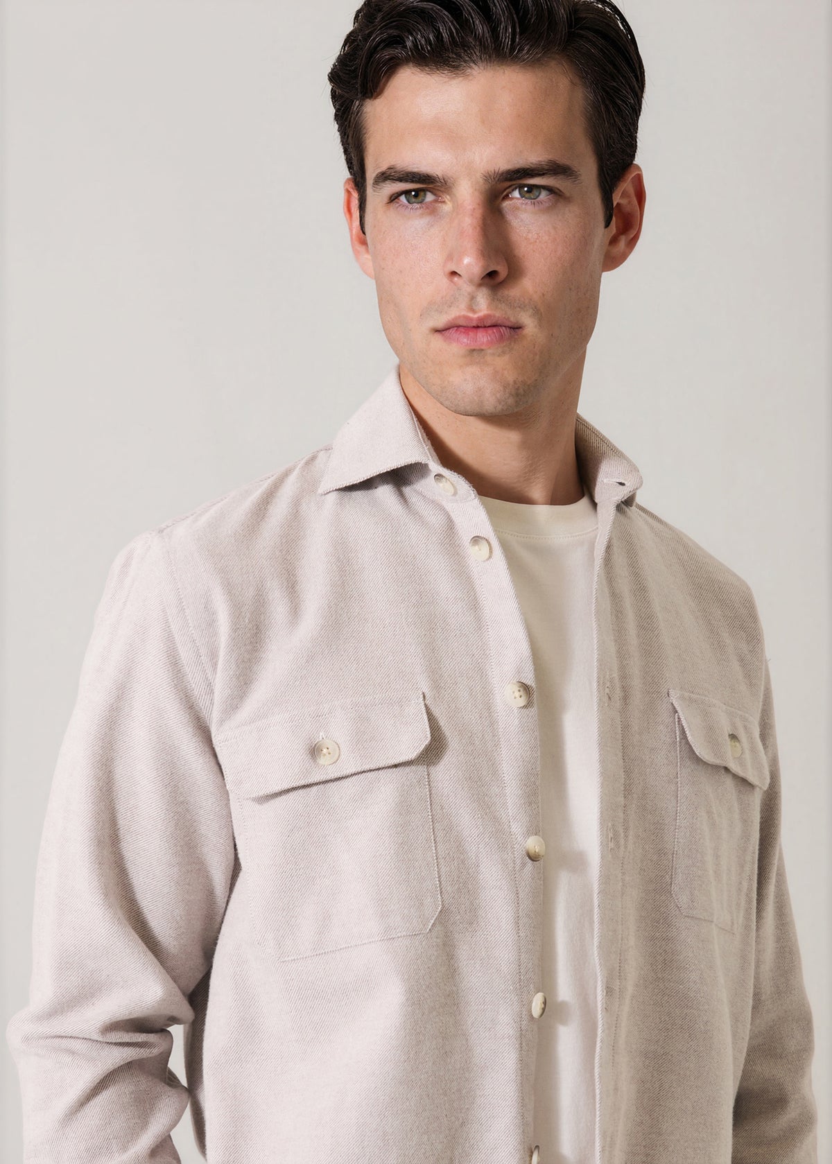 Flannel Twill Overshirt - PATRICK ASSARAF