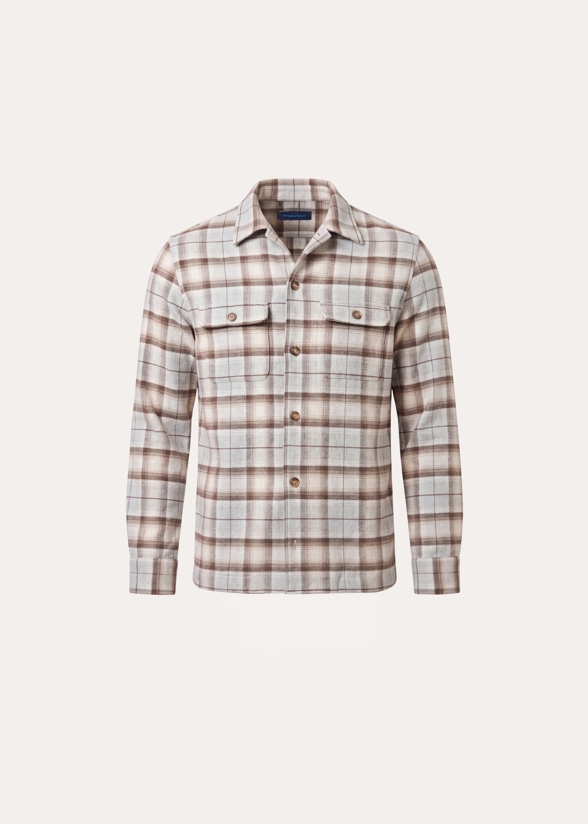 Cotton Plaid Flannel Double Face Overshirt - PATRICK ASSARAF