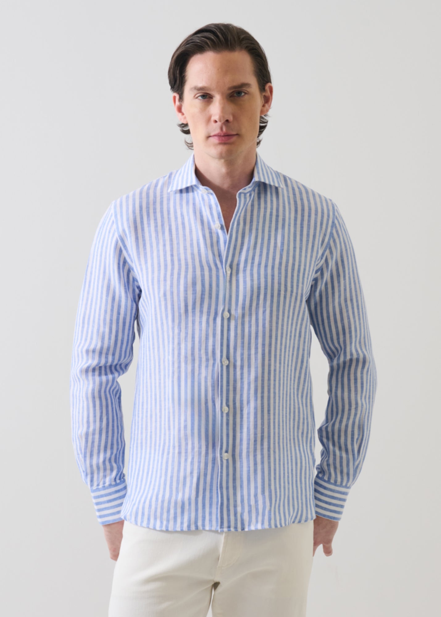 Bengal Stripe Linen Shirt - PATRICK ASSARAF