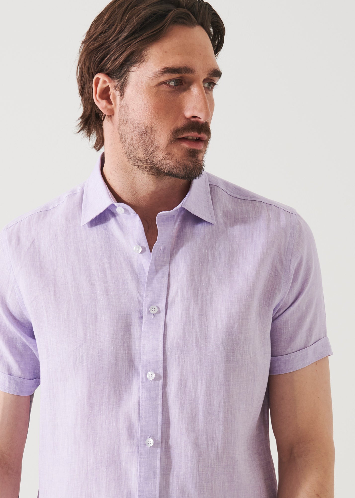 SHORT SLEEVE LINEN SHIRT | PATRICK ASSARAF.