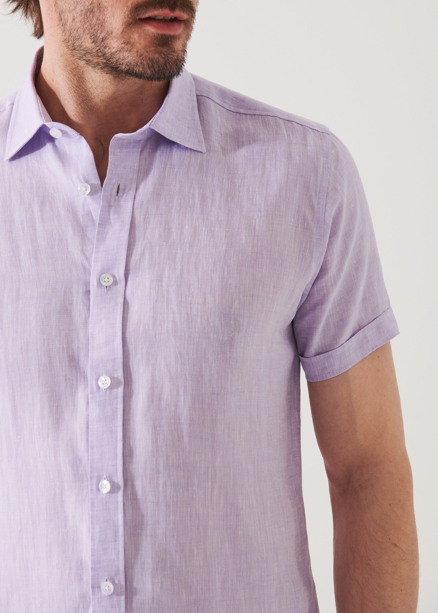 SHORT SLEEVE LINEN SHIRT | PATRICK ASSARAF.