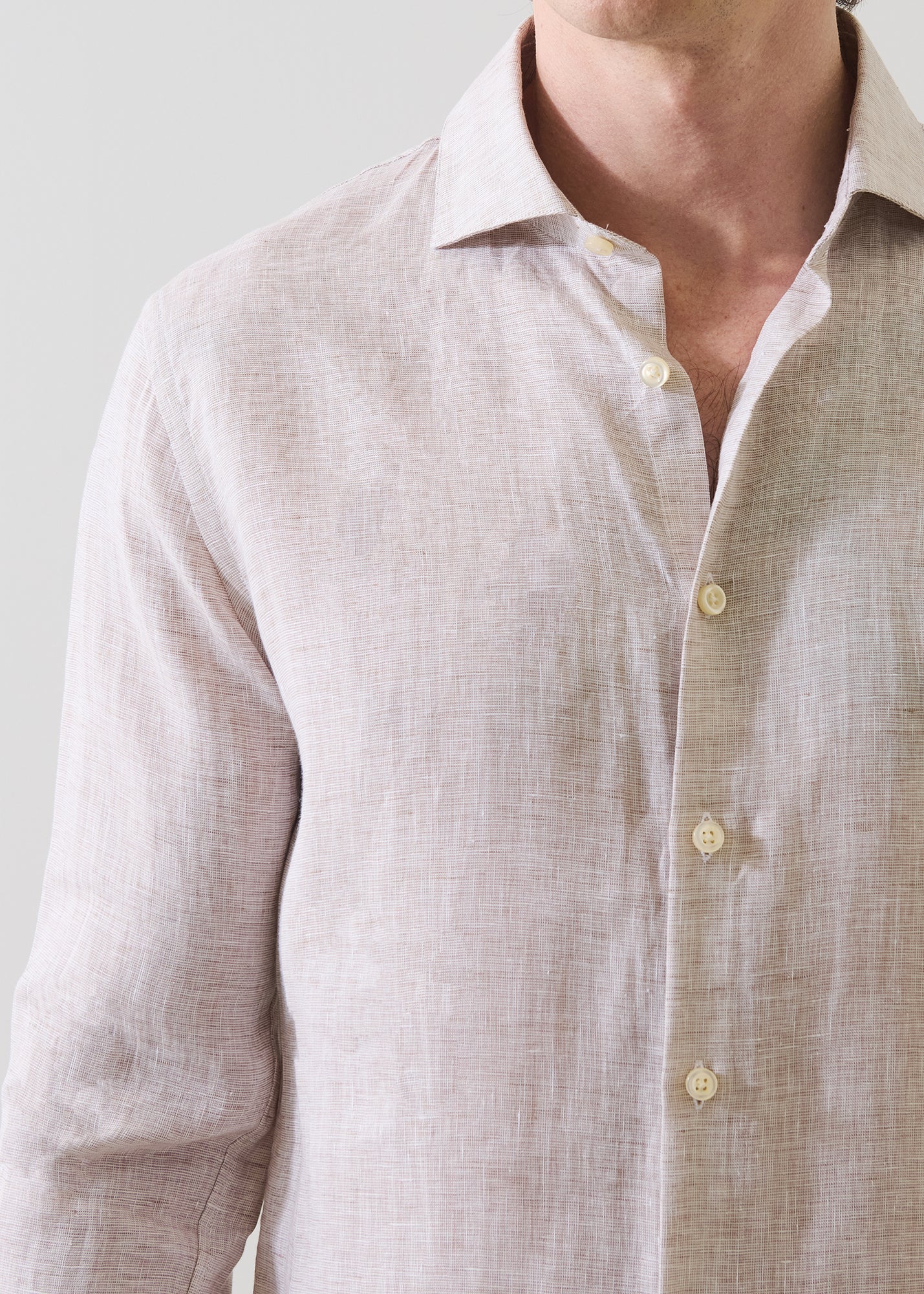 Linen End on End Shirt - PATRICK ASSARAF