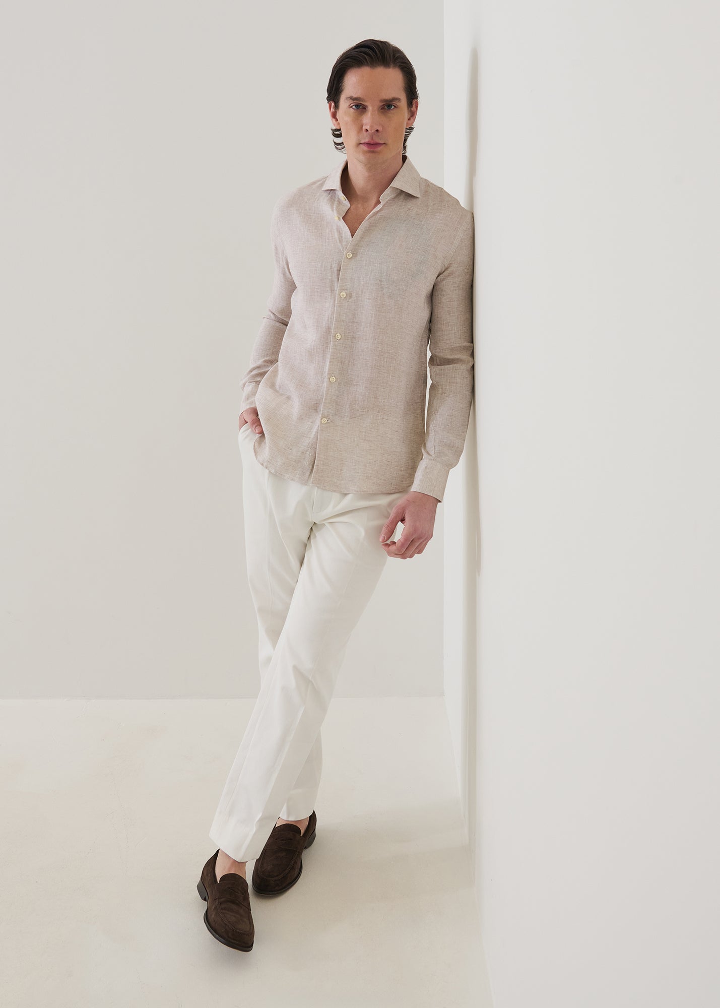 Linen End on End Shirt - PATRICK ASSARAF