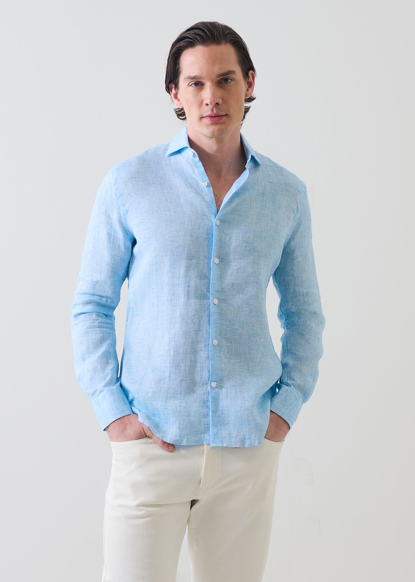 Linen End on End Shirt - PATRICK ASSARAF