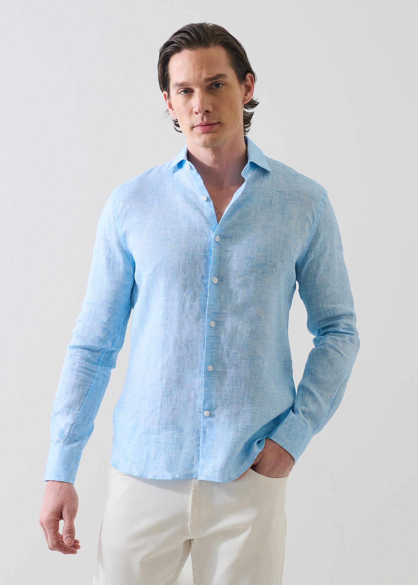 Linen End on End Shirt - PATRICK ASSARAF