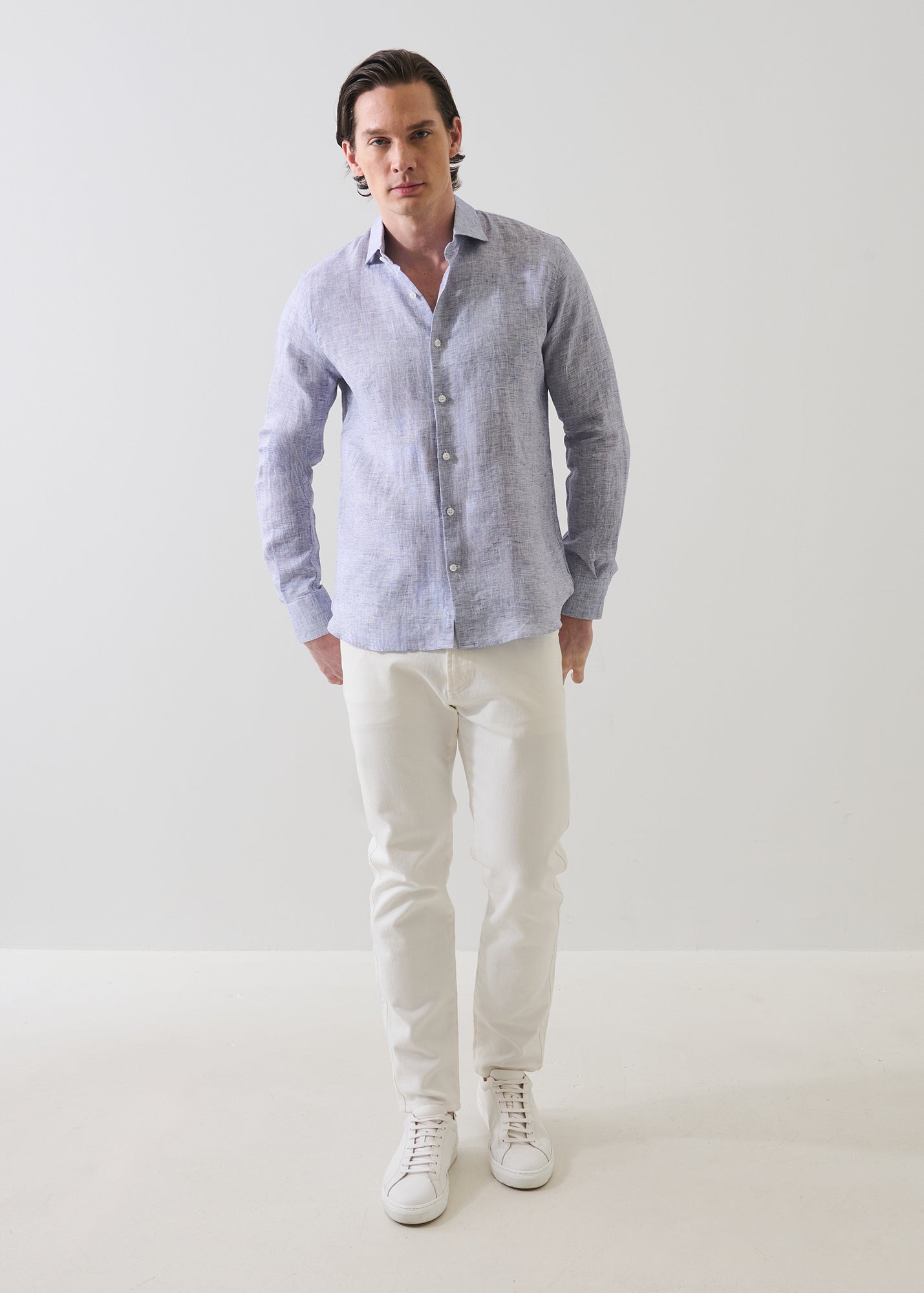 Linen End on End Shirt - PATRICK ASSARAF