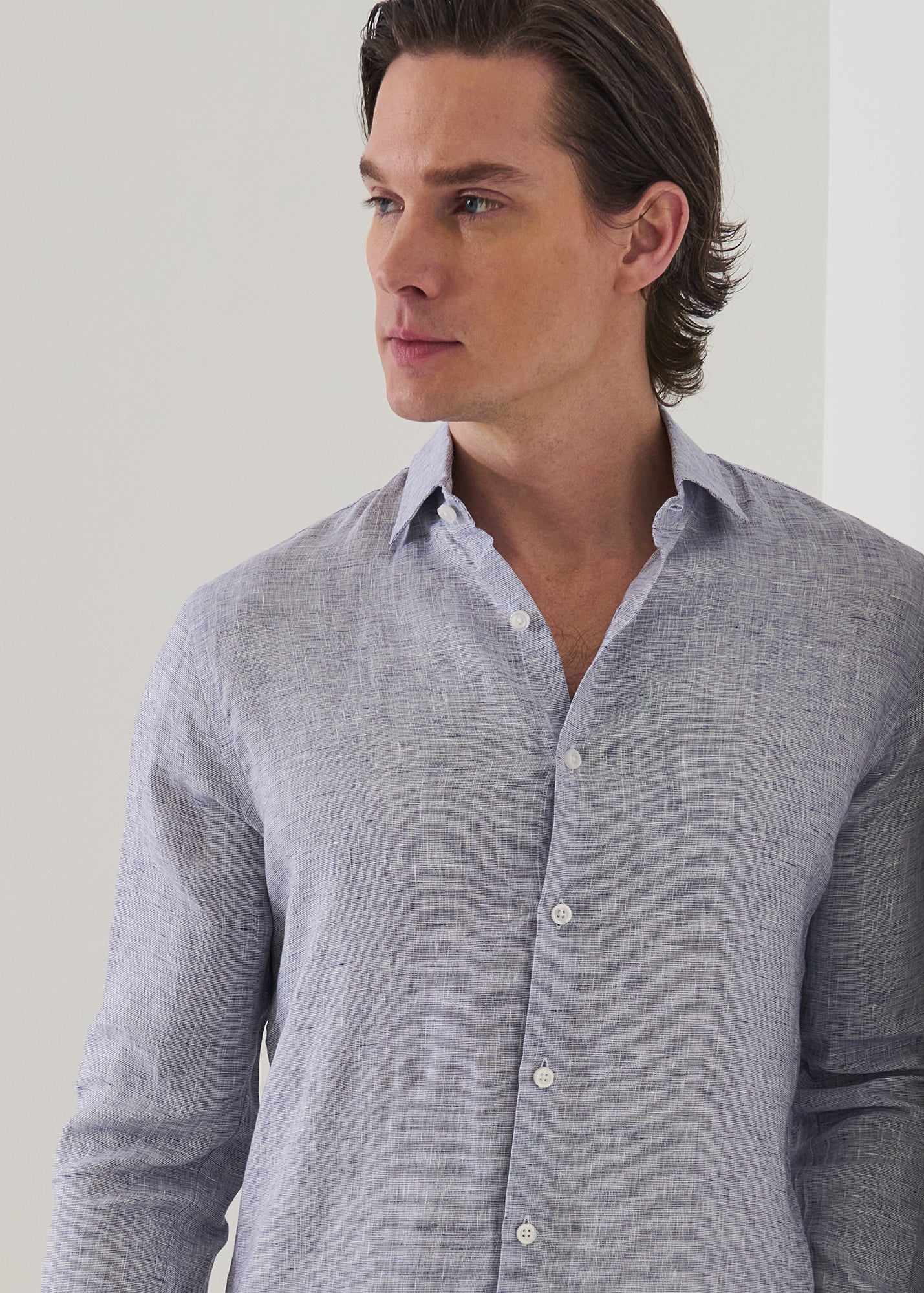 Linen End on End Shirt - PATRICK ASSARAF