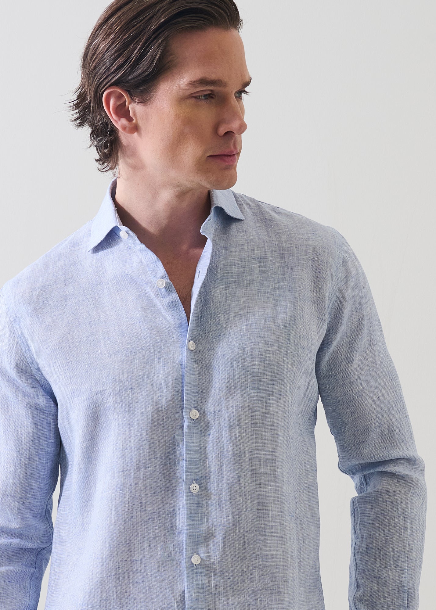 Linen End on End Shirt - PATRICK ASSARAF